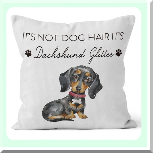 Funny Dachshund Quote Decorative Pillow - Sofa Bed Room Home Couch Decor - 18 x 18 Inch Throw Pillow Cover - Dog Lover Gift - Litter Design