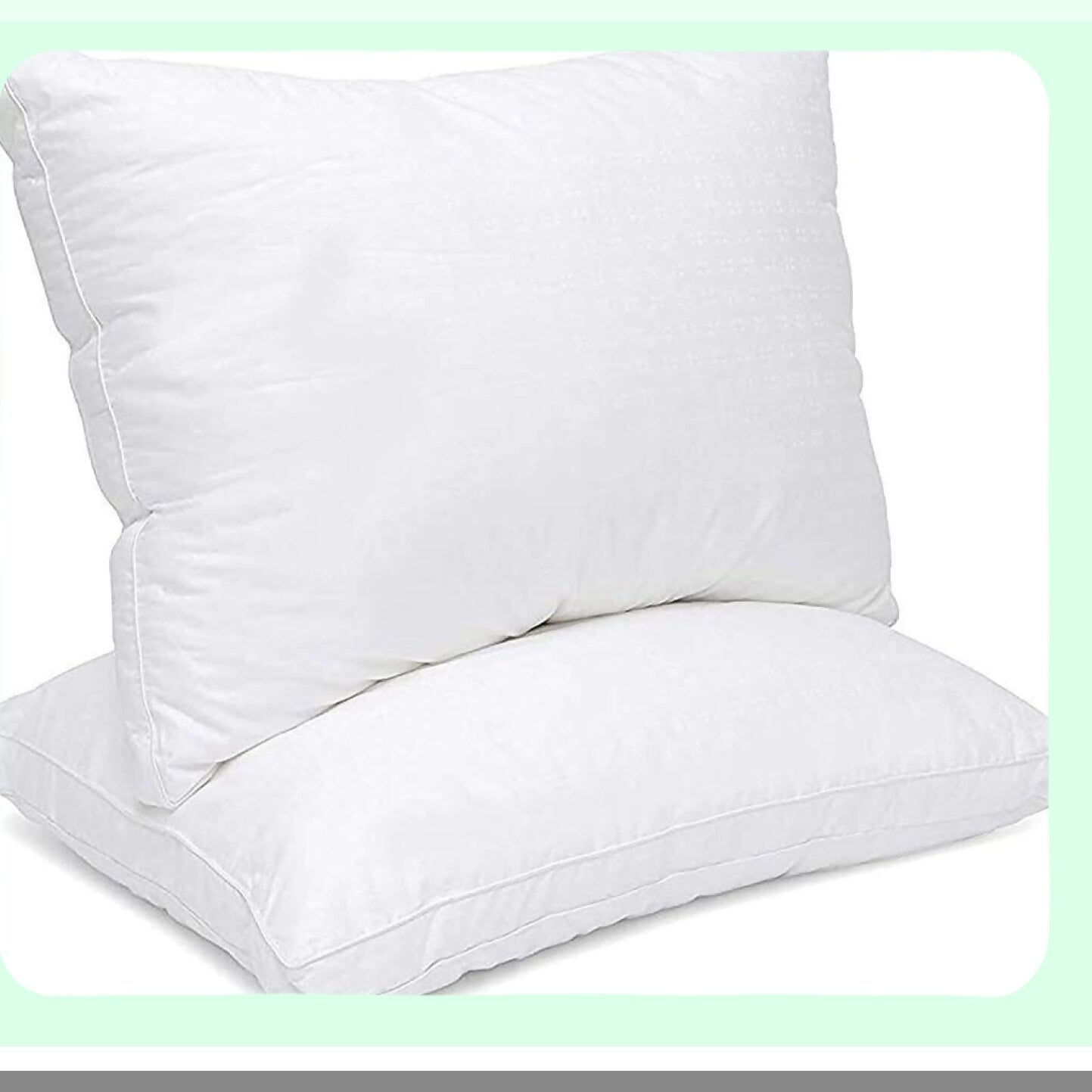 CoolCotton ChillPillow - Premium Cooling Bed Pillows with 100% Cotton Top, Down Alternative Fiber Fill, Breathable Fabric for Queen Size 20x30, Set of 2