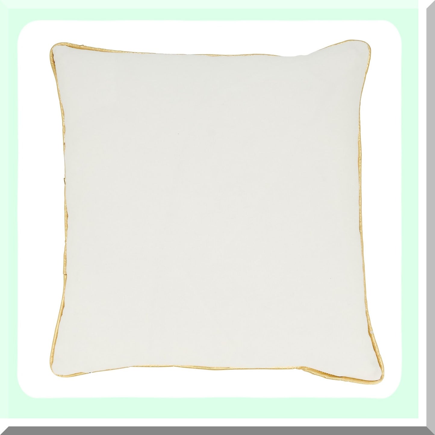 Golden Poinsettia Holiday Throw Pillow - Festive Metallic Branch Design - Cotton Poly Filled - 18 Inch - Decorative Gold Accent Pillows