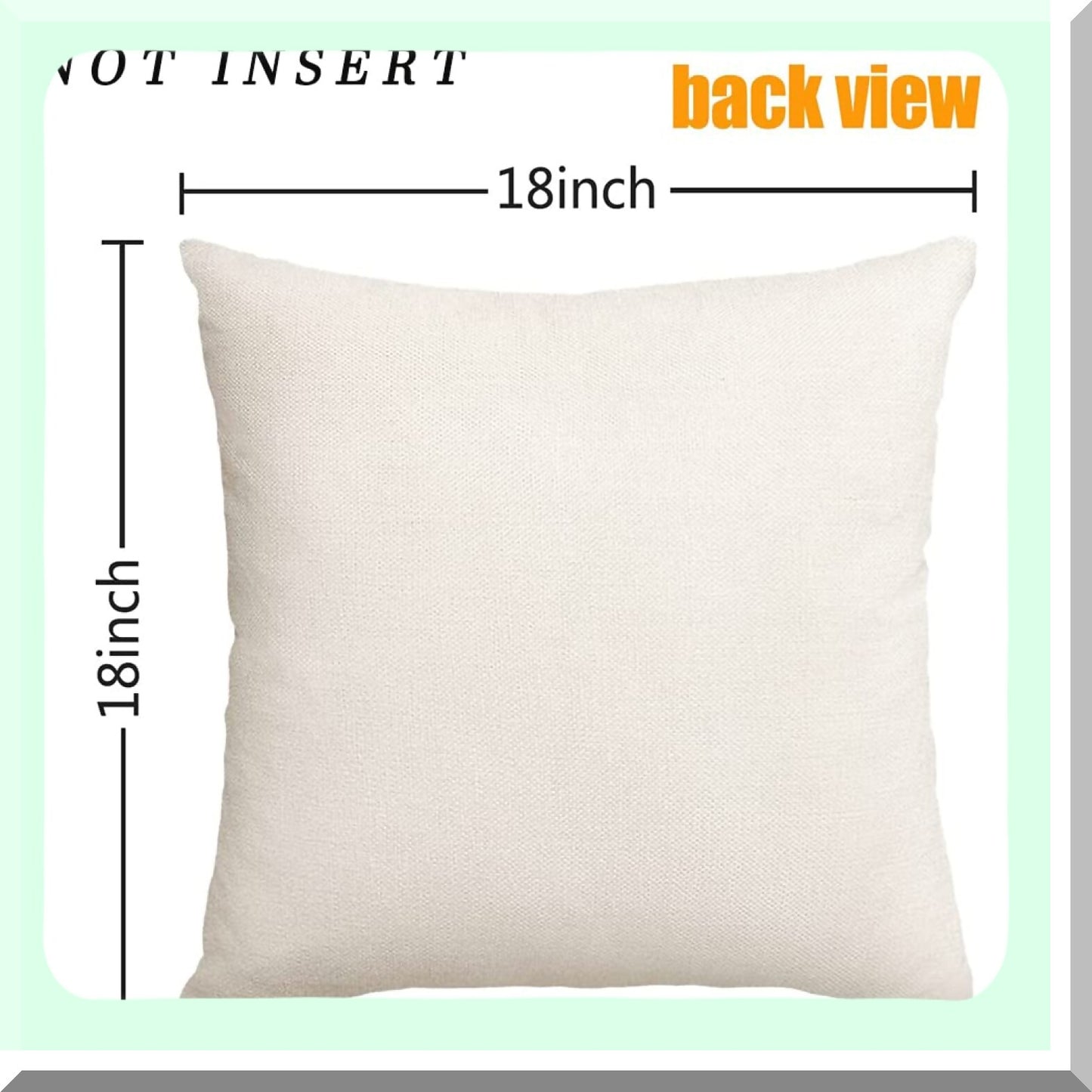 Spooky Harvest Linen Pillowcase - Halloween Farmhouse Throw Pillow Cover 18x18 Inch for Indoor Outdoor Home Sofa Decor - Ghost Pumpkins Couch Cushion Case