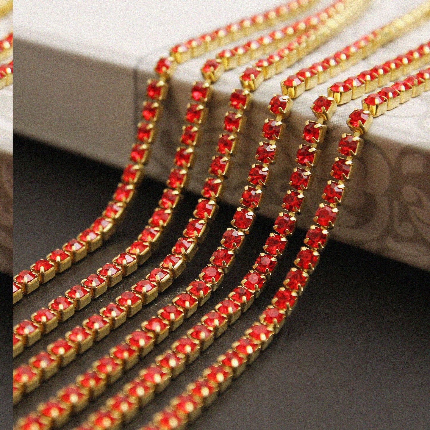 10 Yards Crystal Rhinestone Chain Multi Size Color SS12/3.0MM