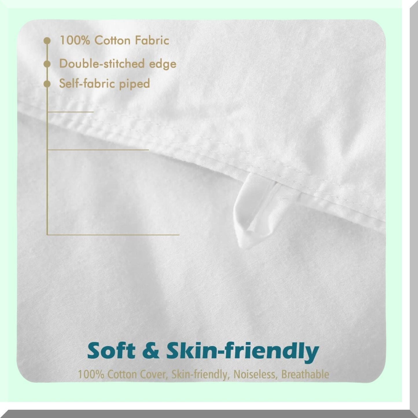 California Dream Feathers Down Comforter - All Season Duvet Insert with Soft 100% Cotton Cover - Ivory White Bed Comforter Insert 104x96 - Ties Included