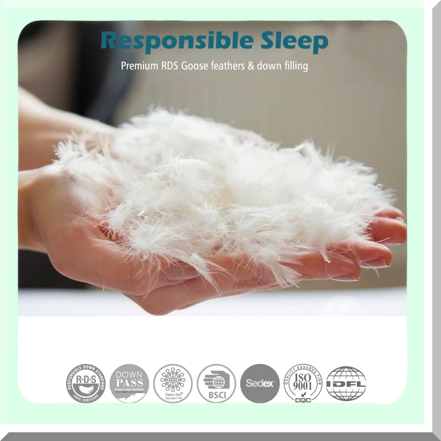 California Dream Feathers Down Comforter - All Season Duvet Insert with Soft 100% Cotton Cover - Ivory White Bed Comforter Insert 104x96 - Ties Included