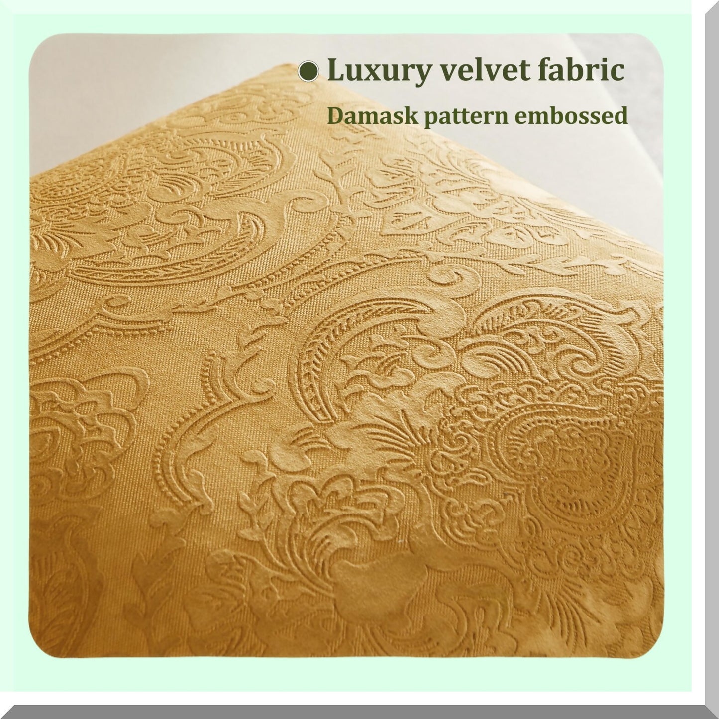Luxury Velvet Flower Embossed Pillow Covers - Pack of 2 Brown Gold Decorative Throw Pillows 18x18 for Couch Sofa - Soft Pillowcase