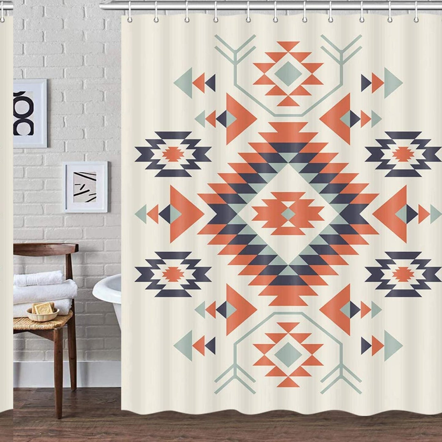 Southwestern Tribal Pattern Shower Curtain 72x72 Inches