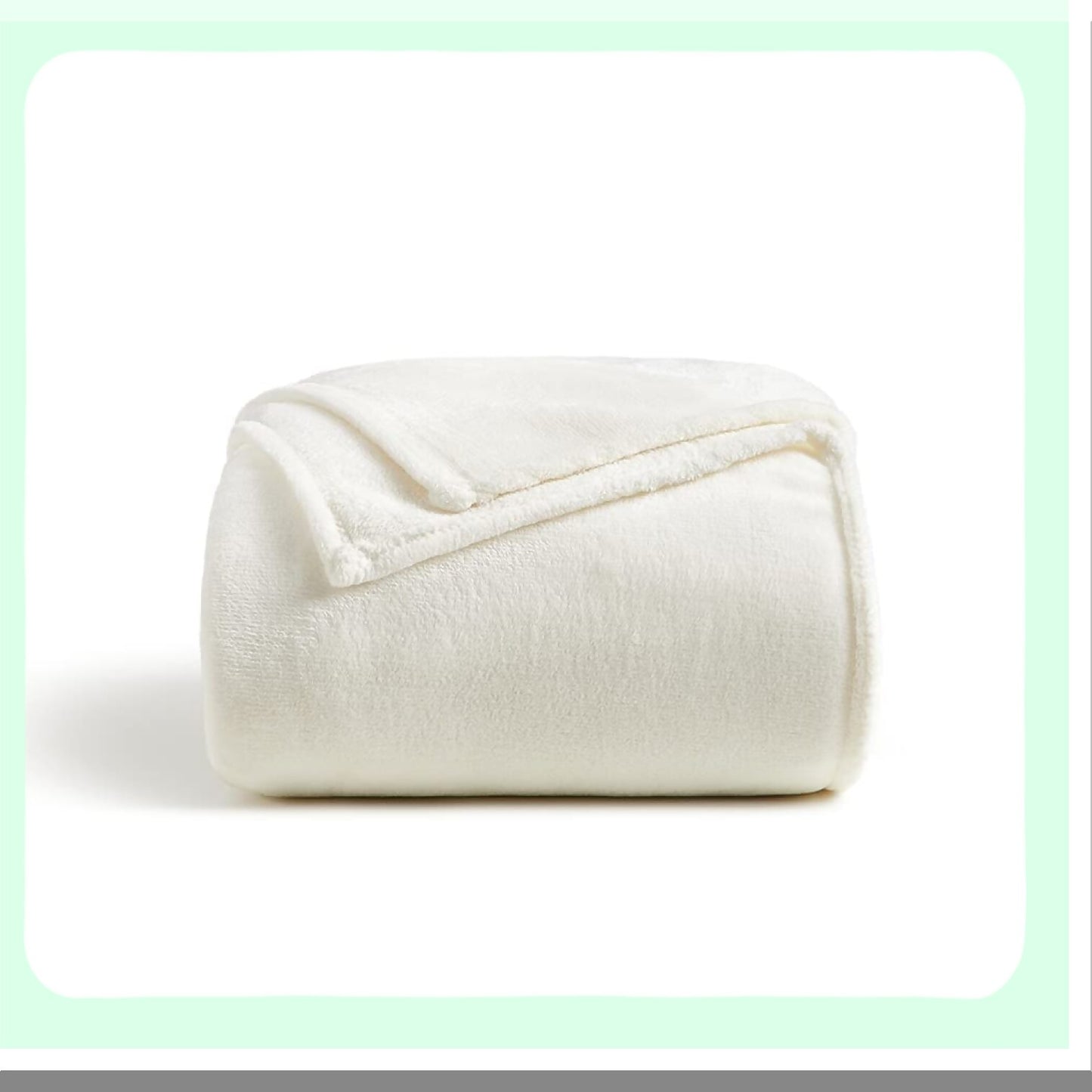 CozyComfort 1500 All-Season Fleece Blanket - Soft, Breathable, Fresh, Full/Queen, Cream