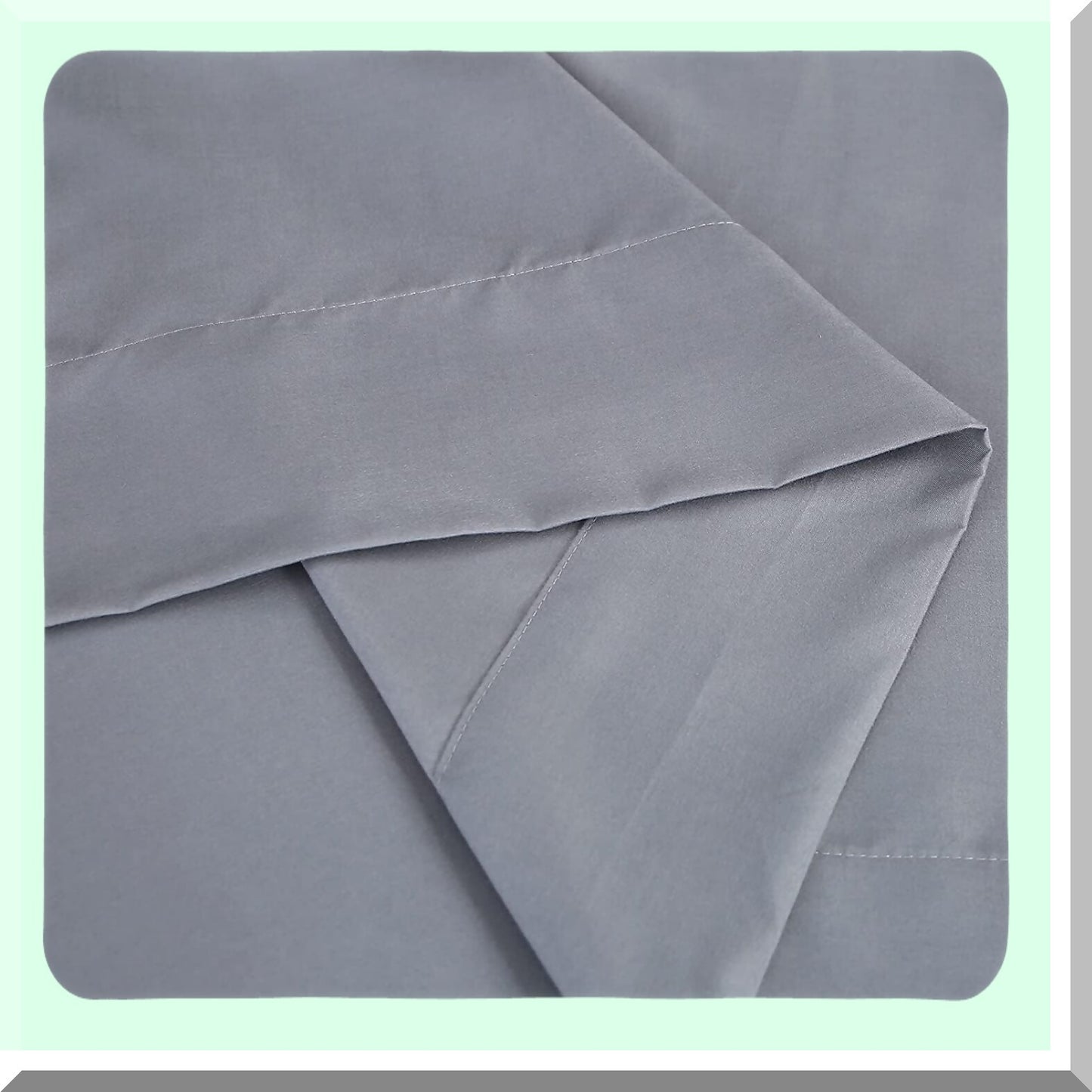 Luxury Grey Hotel Bedding Set - Full Size 4 Piece Sheets & Pillowcases Bundle - Wrinkle Fade Stain Resistant - 1 Flat Sheet, 1 Fitted Sheet, 2 Pillowcases - 14" Deep Pocket