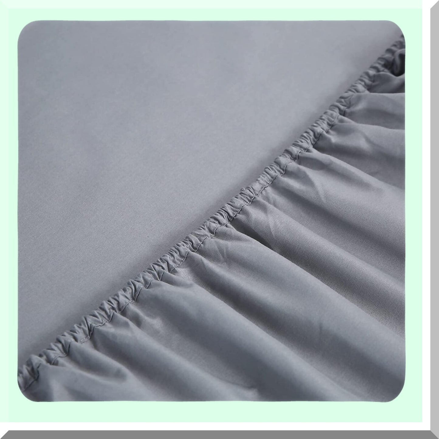 Luxury Grey Hotel Bedding Set - Full Size 4 Piece Sheets & Pillowcases Bundle - Wrinkle Fade Stain Resistant - 1 Flat Sheet, 1 Fitted Sheet, 2 Pillowcases - 14" Deep Pocket