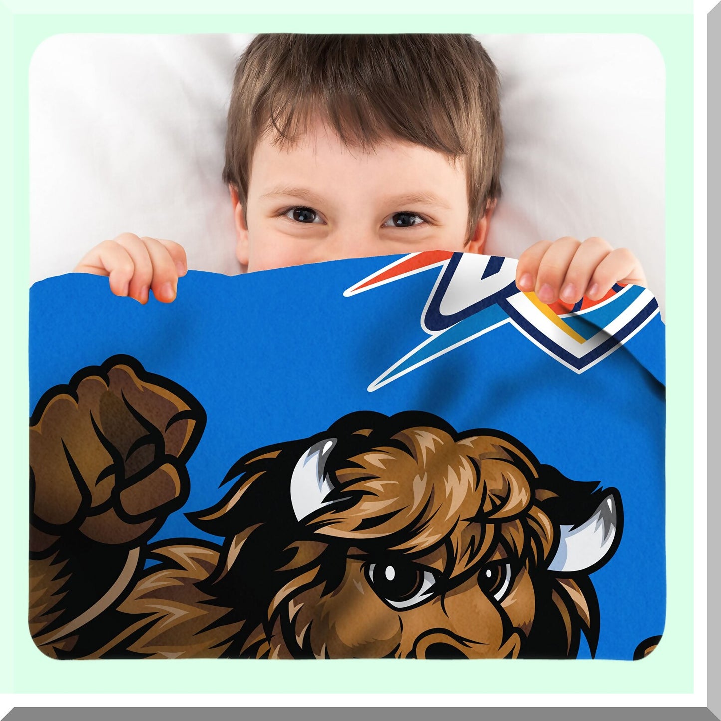 ThunderRumble NBA Mascot Super-Soft Plush Blanket - 60x80 Raschel Throw