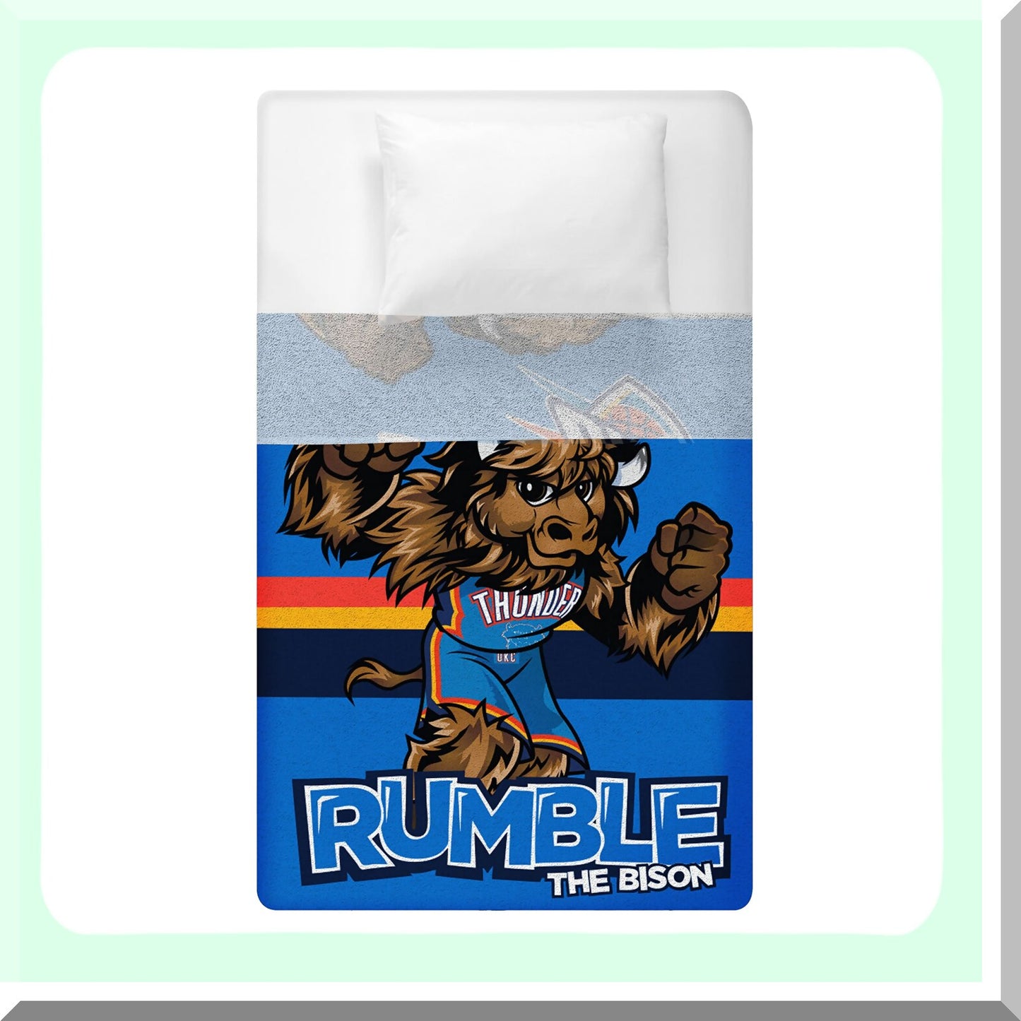 ThunderRumble NBA Mascot Super-Soft Plush Blanket - 60x80 Raschel Throw