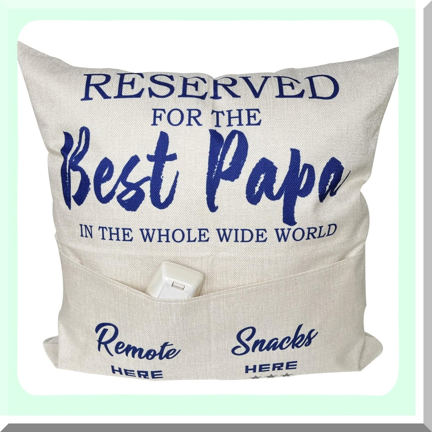 Grandkids Love Papa Throw Pillow Covers - 18x18 Inch, Perfect Papa Dad Gifts for Birthday, Anniversary, Fathers Day & Thanksgiving Day - Set of 2