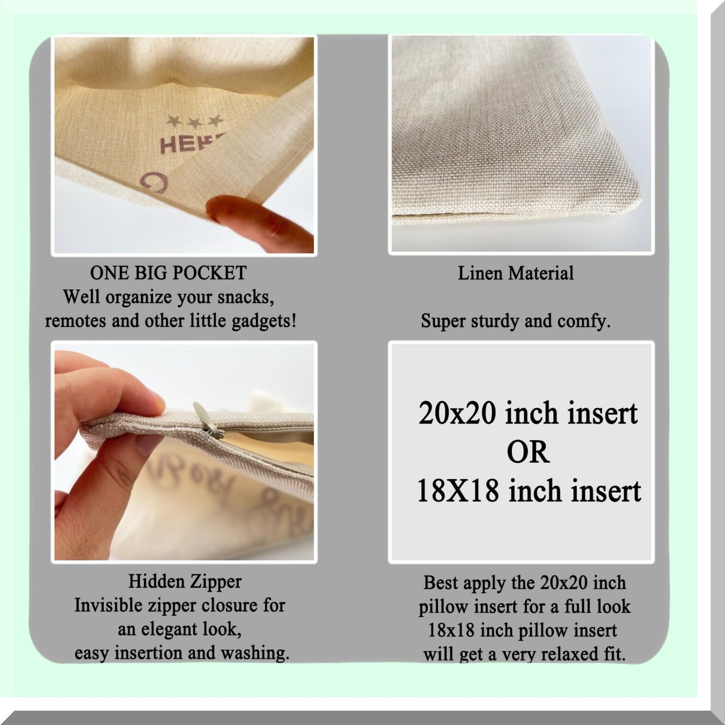 Grandkids Love Papa Throw Pillow Covers - 18x18 Inch, Perfect Papa Dad Gifts for Birthday, Anniversary, Fathers Day & Thanksgiving Day - Set of 2