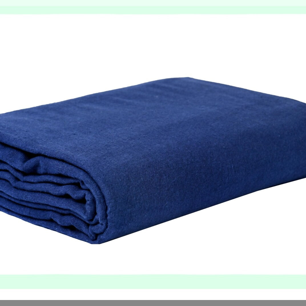 ComfortCare Twin Hospital Bath Blanket - Lightweight Cotton Blend, 70x90 in, Navy Blue