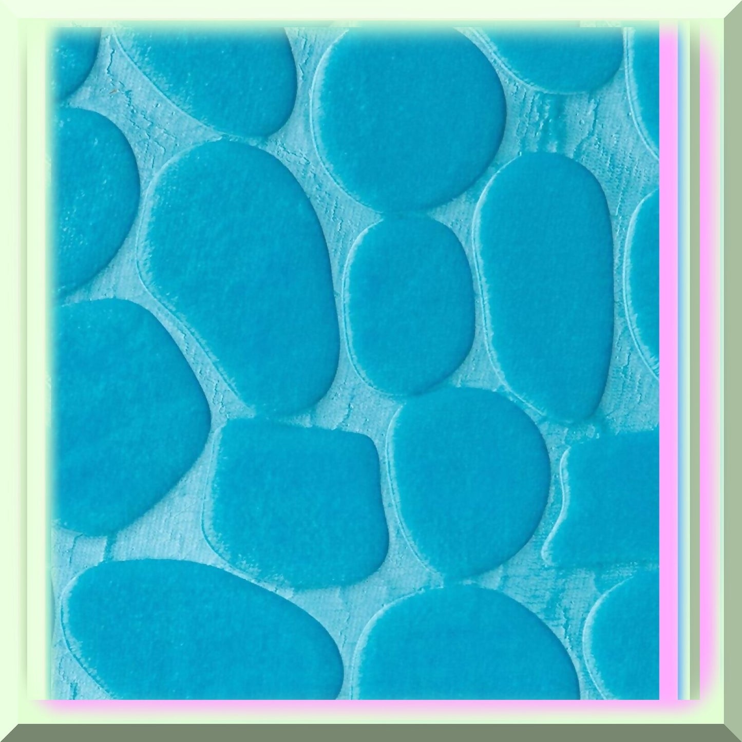 3 Piece Turquoise Bathroom Rug Set