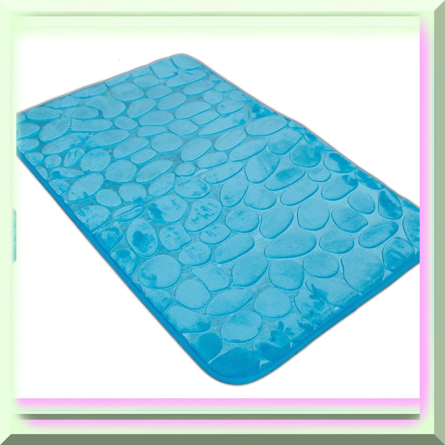 3 Piece Turquoise Bathroom Rug Set