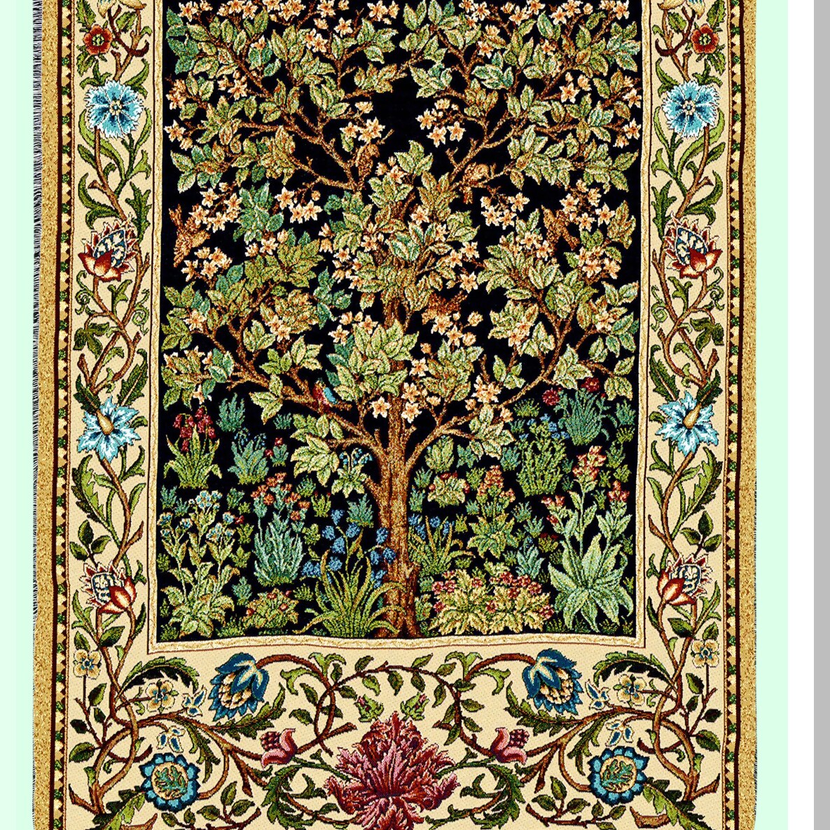 Tree of Life Cotton Tapestry Blanket - 72x54 Woven Art Throw, Perfect Gift Made in USA