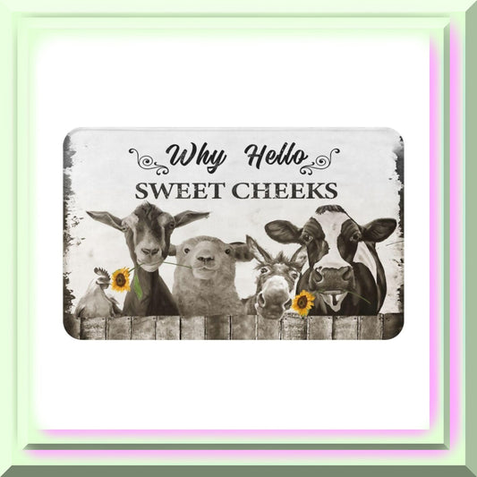 Farmhouse Cow Non Slip Bath Mat 20"x31.5"