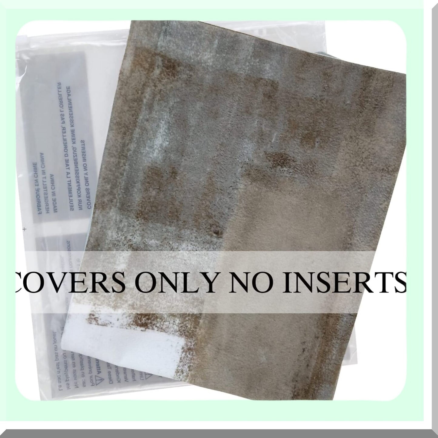 Rustic Farmhouse Pillowcase Set - 20x20 Brown Throw Pillow Covers, 2 Pack Square Cushion Cases for Home Decor - Decorative Accent for Couch or Bed