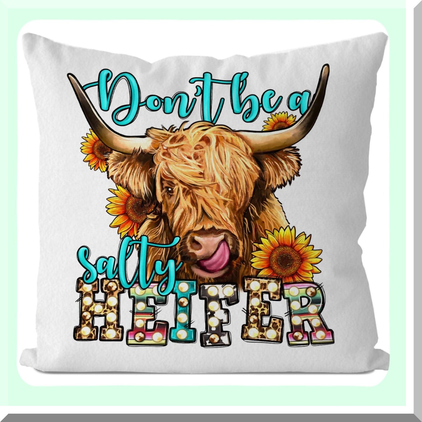 Highland Hair Haven Cow Pillow Cover - 18X18 Inch Shaggy Cushion Case for Western Home Decor. Perfect Gift for Cow Lovers!