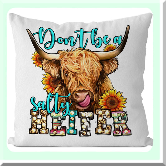 Highland Hair Haven Cow Pillow Cover - 18X18 Inch Shaggy Cushion Case for Western Home Decor. Perfect Gift for Cow Lovers!