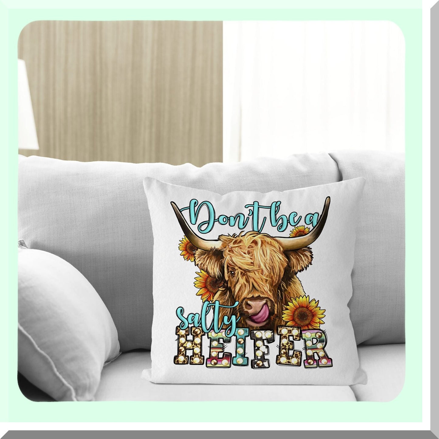 Highland Hair Haven Cow Pillow Cover - 18X18 Inch Shaggy Cushion Case for Western Home Decor. Perfect Gift for Cow Lovers!