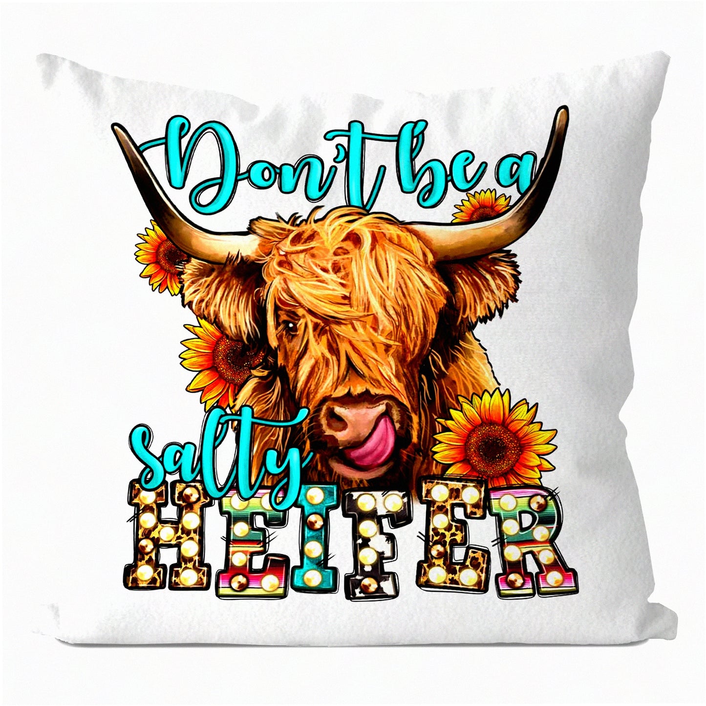 Highland Hair Haven Cow Pillow Cover - 18X18 Inch Shaggy Cushion Case for Western Home Decor. Perfect Gift for Cow Lovers!