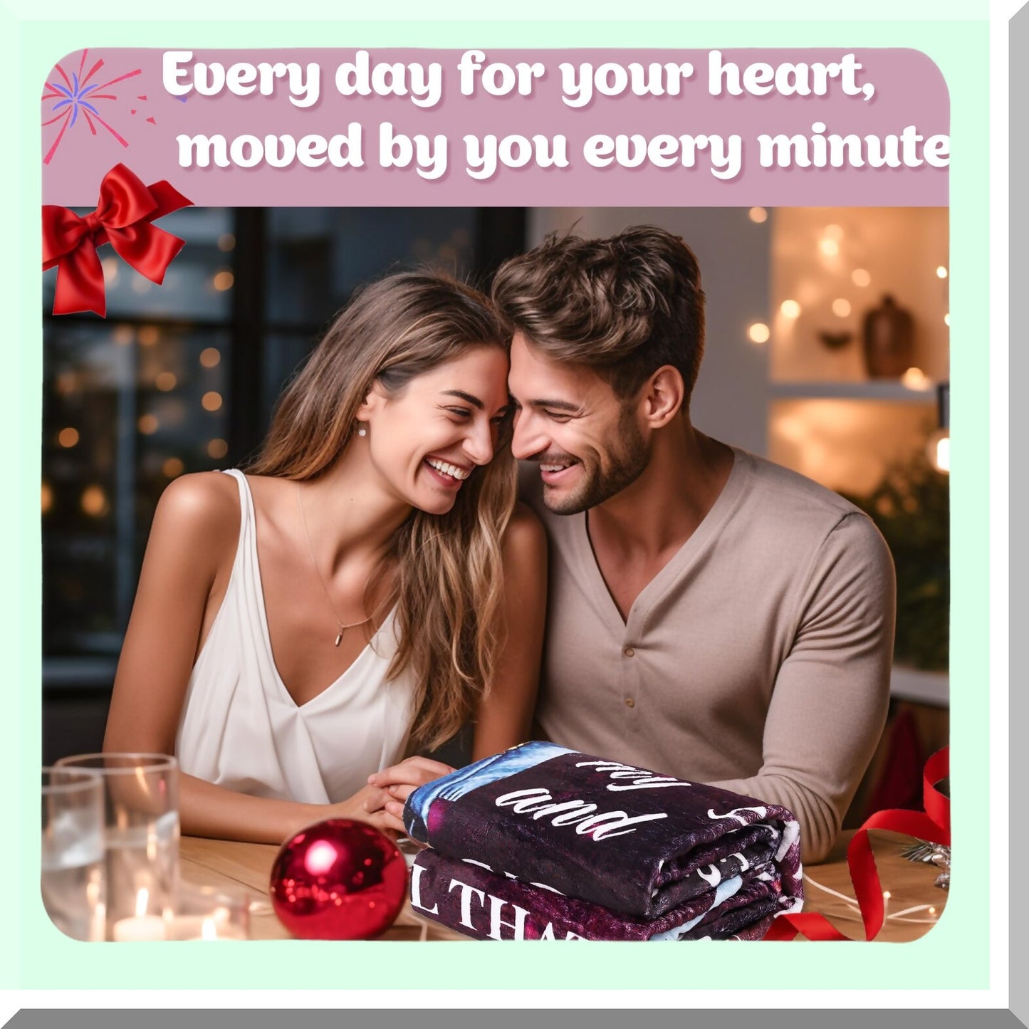 Romantic Embrace: Luxurious Throw Blanket for Wife - Perfect for Mother's Day, Birthday, or Anniversary