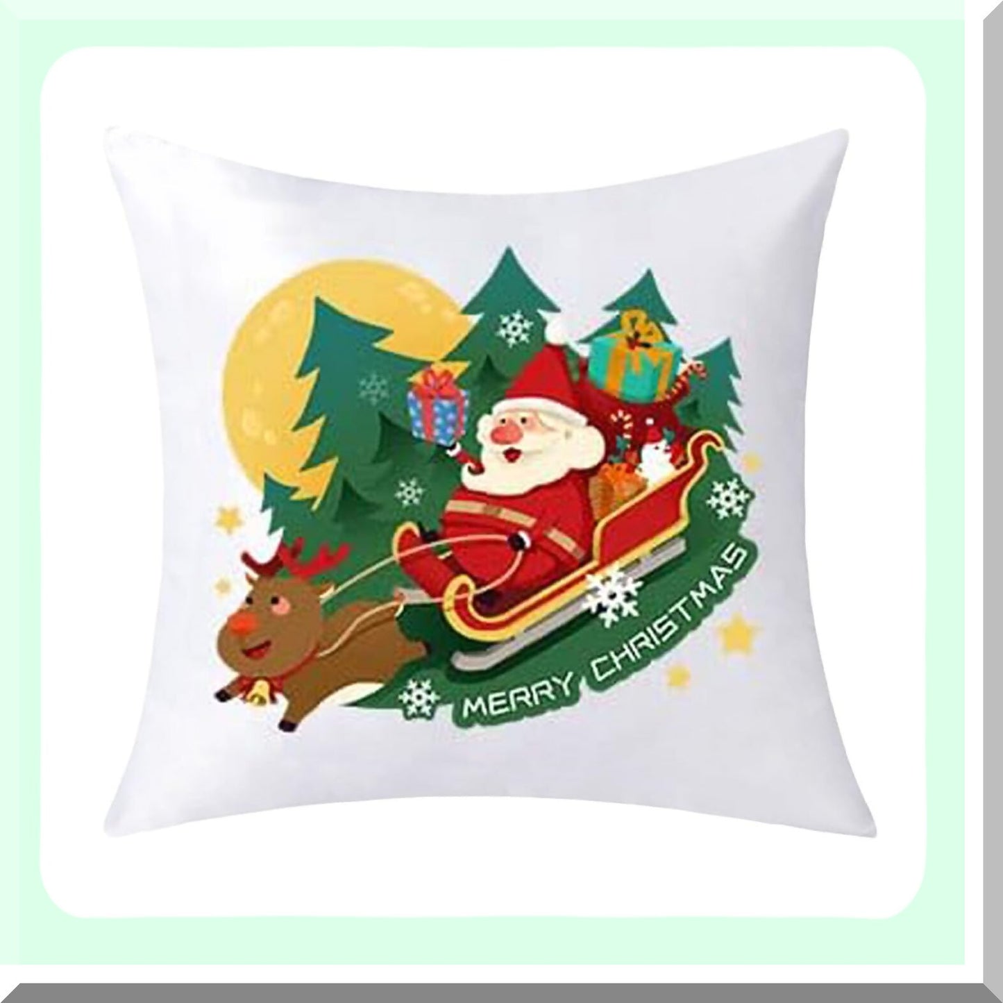 SubliPillow 3D Blank Cushion Cover - 50pcs Carton, White, Concealed Zippers, Heat Press & DTF Printing, Fashionable, US Stock