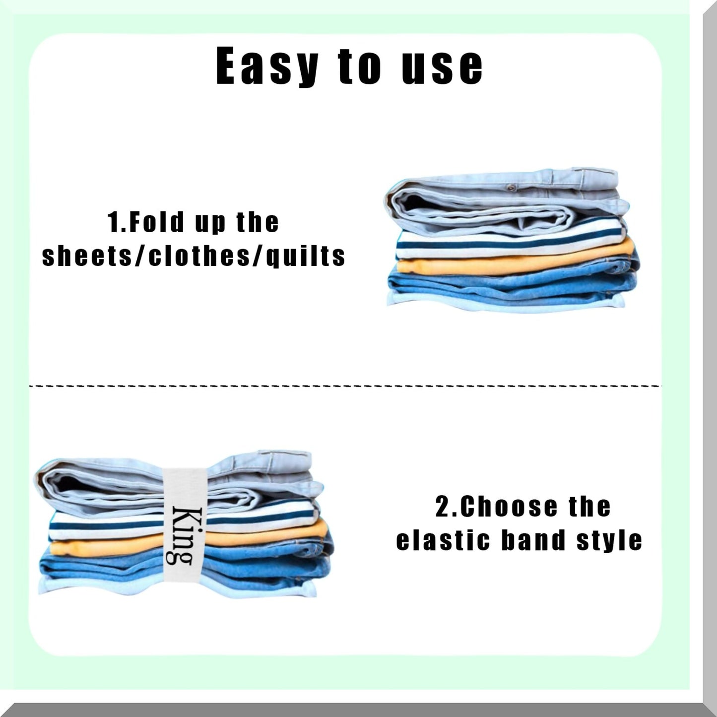 SheetSecure Bed Bands - Elastic Bed Sheet Straps for Organizing Closet Wardrobe Storage. Keep Sheet Sets, Pillowcases, and Bedding in Place in Bedroom, Laundry, or Dormitory. Set of 4.