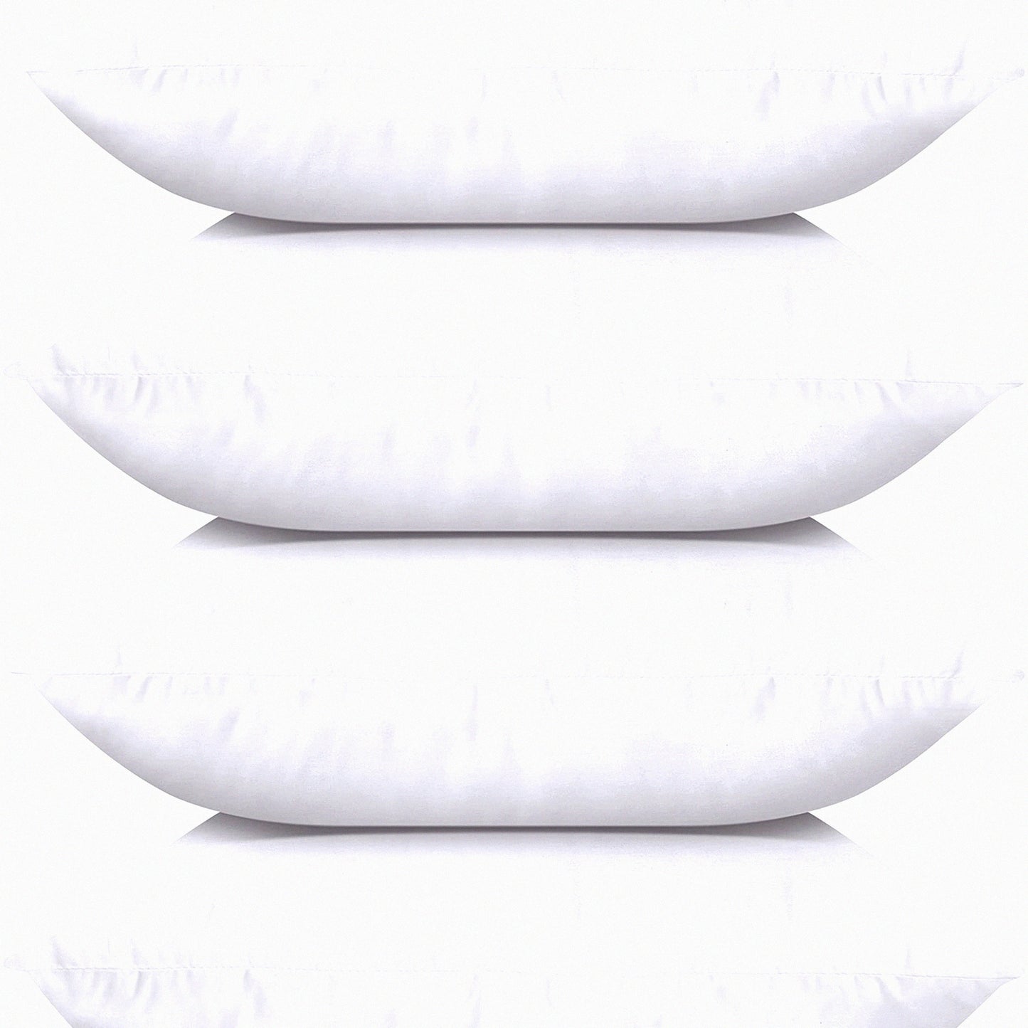 White Bliss Decorative Pillow Set - 20x20 Inch Sofa & Bed Pillows (Pack of 4) - Couch Throw Pillow Stuffers - Home Decor Accent Pillows