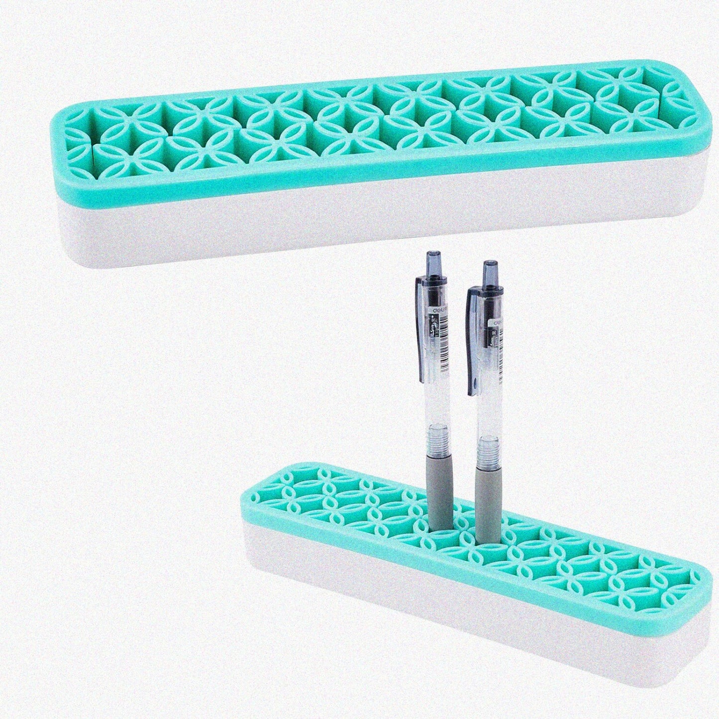 Silicone Makeup Brush Holder Green 8.3 Inches