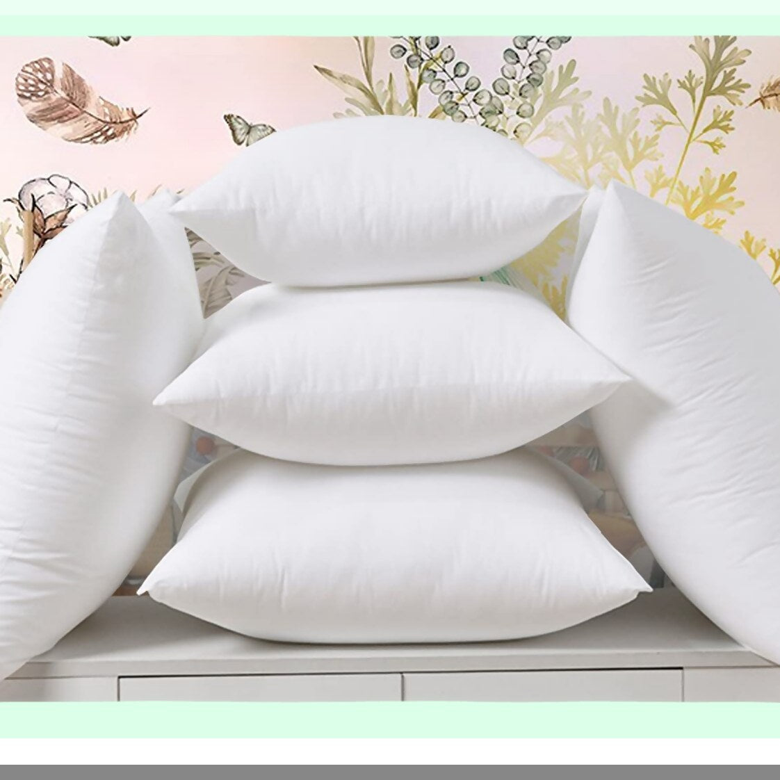 Hypoallergenic Premium Square Pillow Insert - Decorative Cushion Stuffer for Bed, Couch, Sofa - Set of 1 - 16 x 16 Inches