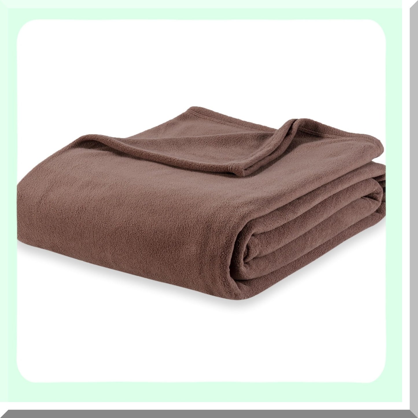 CozyCloud Microfleece Throw - Lightweight, Soft & Breathable Plush Blanket for Travel, Bed & Couch, 50x60 Inches, Taupe