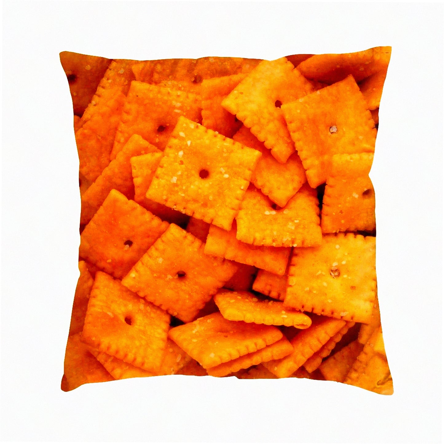 Cheese Cracker 3D Funny Food Decorative Throw Pillow - Realistic Velvet Cushion Cover for Home Decor - Creative Gift for Living Room, Bed, Couch, Car