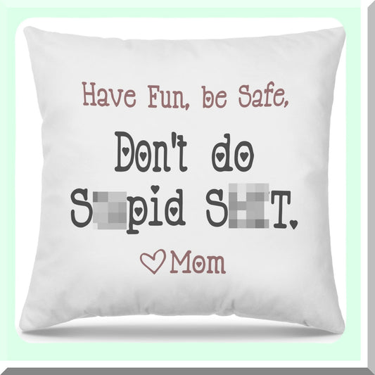 Funny Graduation Safety Throw Pillow Covers - College Dorm Cushion Cover for Home Sofa Living Room Bed Decor - 18 x 18 Pillowcase - Fun & Safe Gift