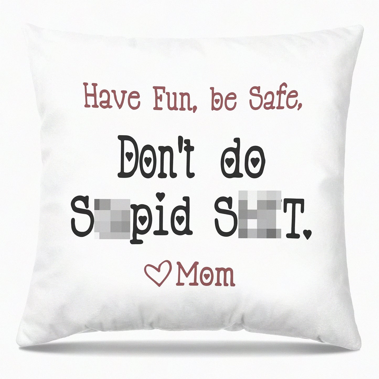 Funny Graduation Safety Throw Pillow Covers - College Dorm Cushion Cover for Home Sofa Living Room Bed Decor - 18 x 18 Pillowcase - Fun & Safe Gift