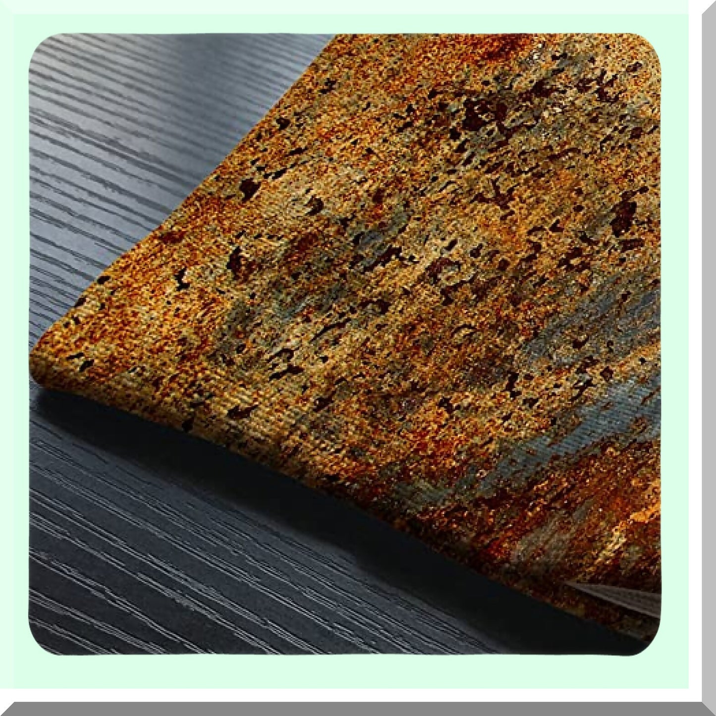 Rustic Steel Print Lumbar Pillowcase - Brown Decorative Cushion Cover for 12"x20" Throw Pillows - Colorful Metal Structure Design - Two Sides Print Cotton Linen Case