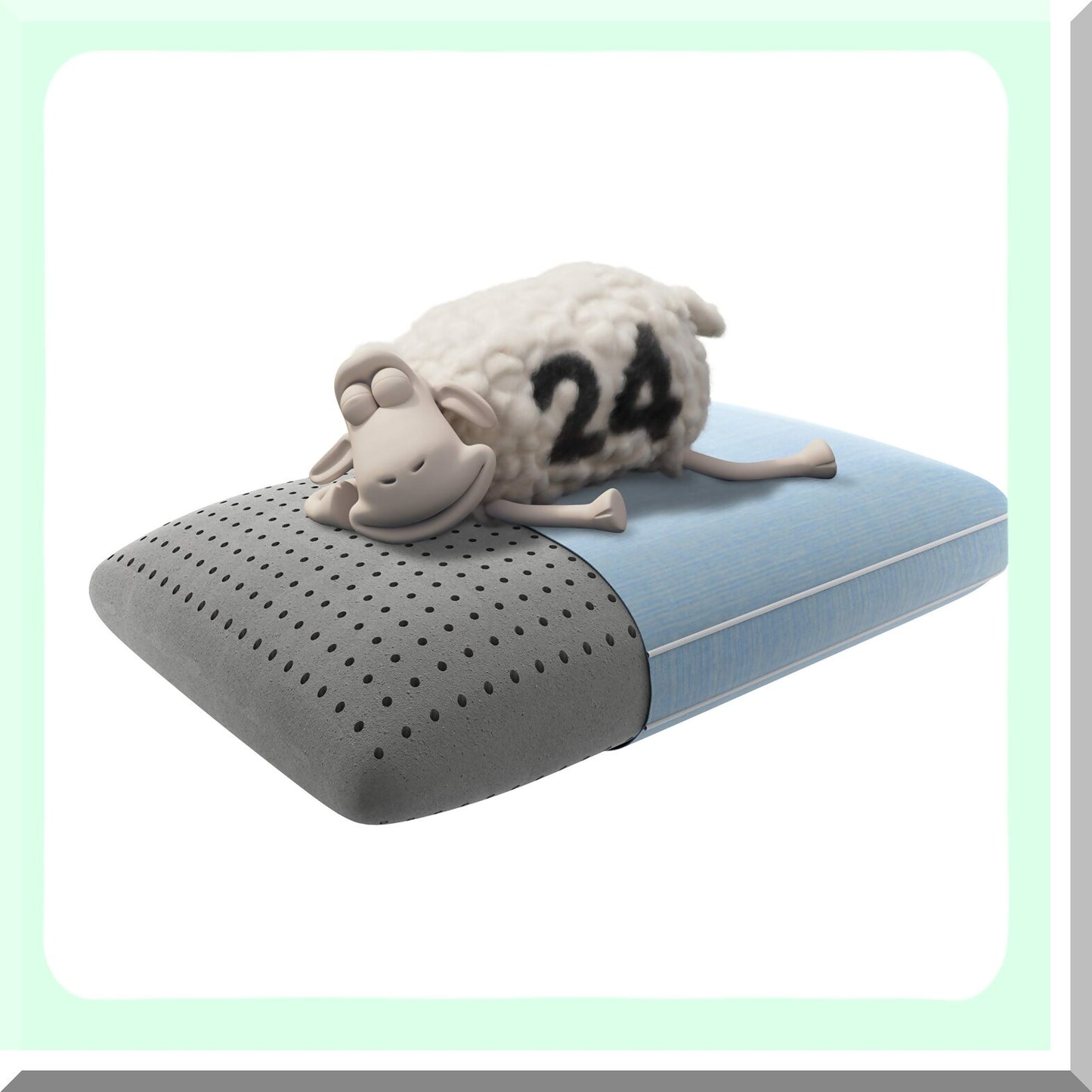 GraphiteLux Memory Foam Pillow - Oversized Traditional Grey - Perfect Sleeper Support - Cooling Infused - Plush Comfort - 1 Count Pack