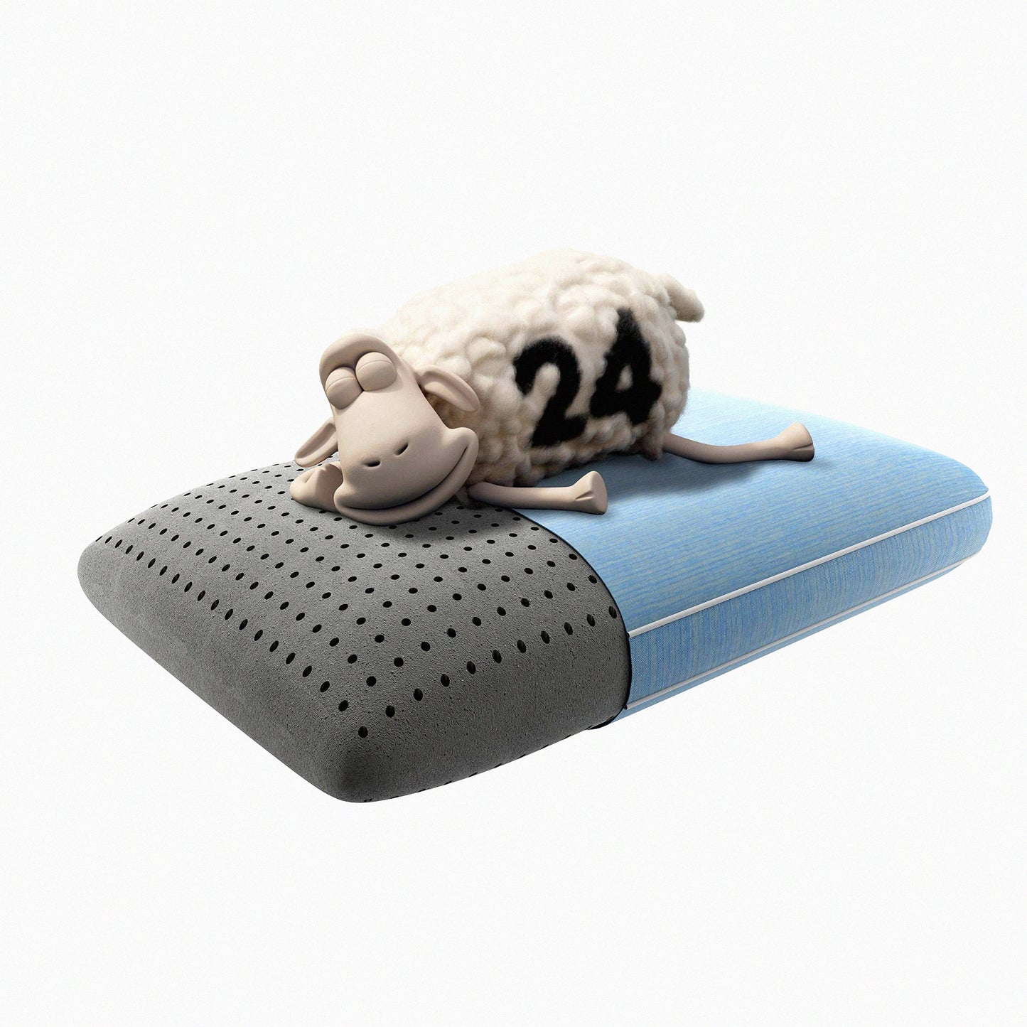 GraphiteLux Memory Foam Pillow - Oversized Traditional Grey - Perfect Sleeper Support - Cooling Infused - Plush Comfort - 1 Count Pack