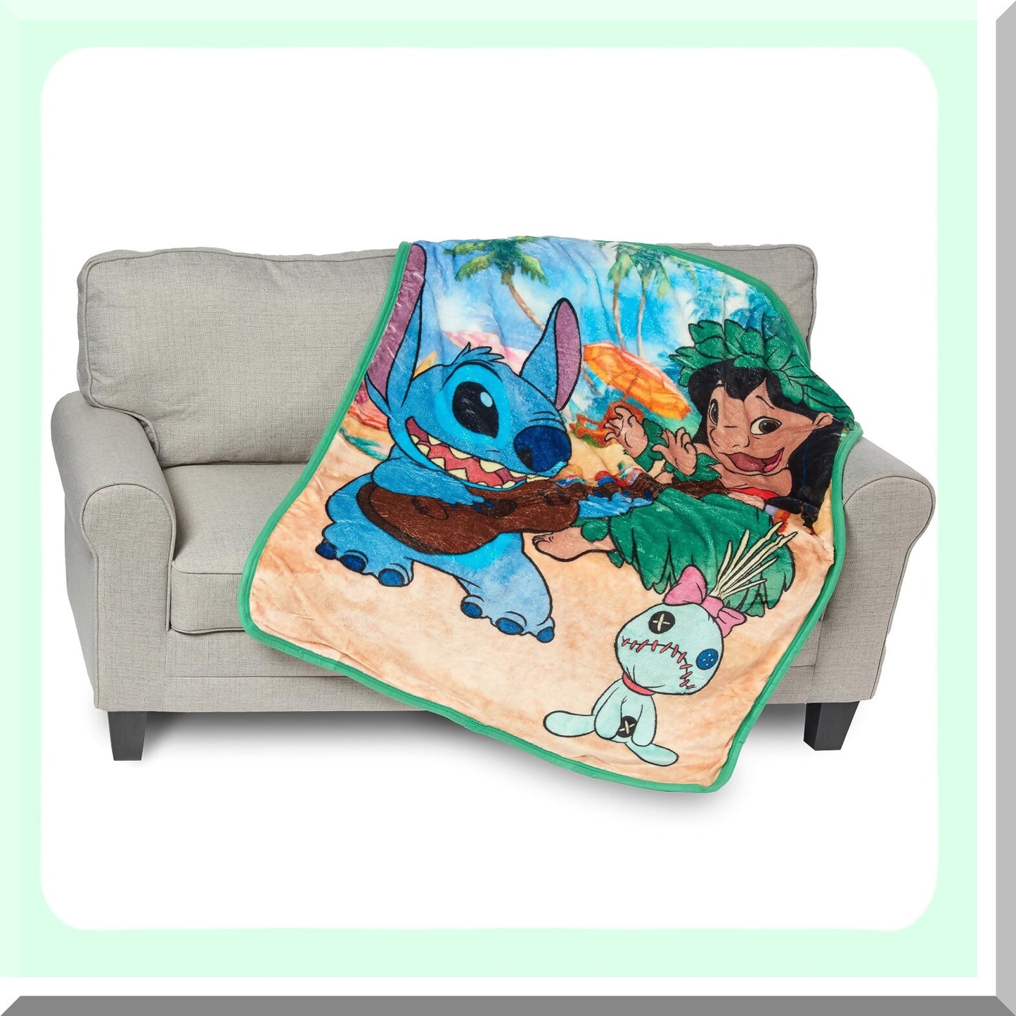 Tropical Paradise Lilo & Stitch Silk Touch Sherpa Throw Blanket, 40" x 50"
