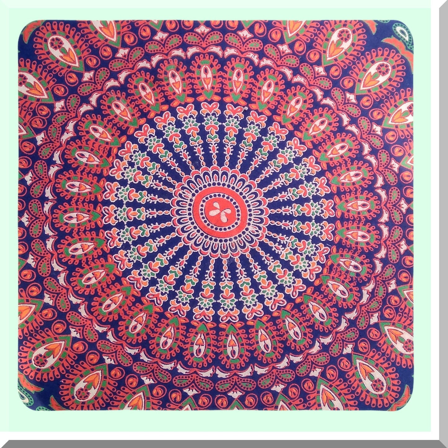 Bohemian Bliss Floor Cushion - Large Round Hippie Pouf Pillow for Meditation, Seating, and Decorative Couch Cover - 32 Inch Throw Pillowcase