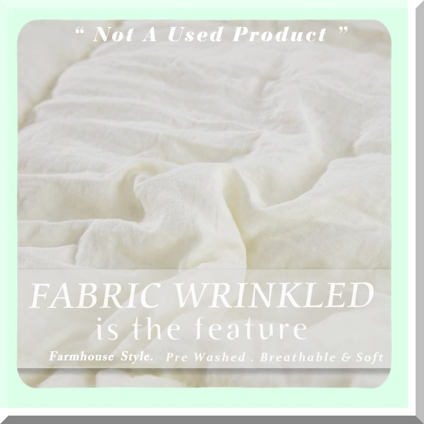 Farmhouse Chic All Season Comforter - Twin Ivory - Prewashed Down Alternative Duvet Insert - Quilted with Corner Tabs - Box Stitched 250GSM Fiberfill - 3pc Set