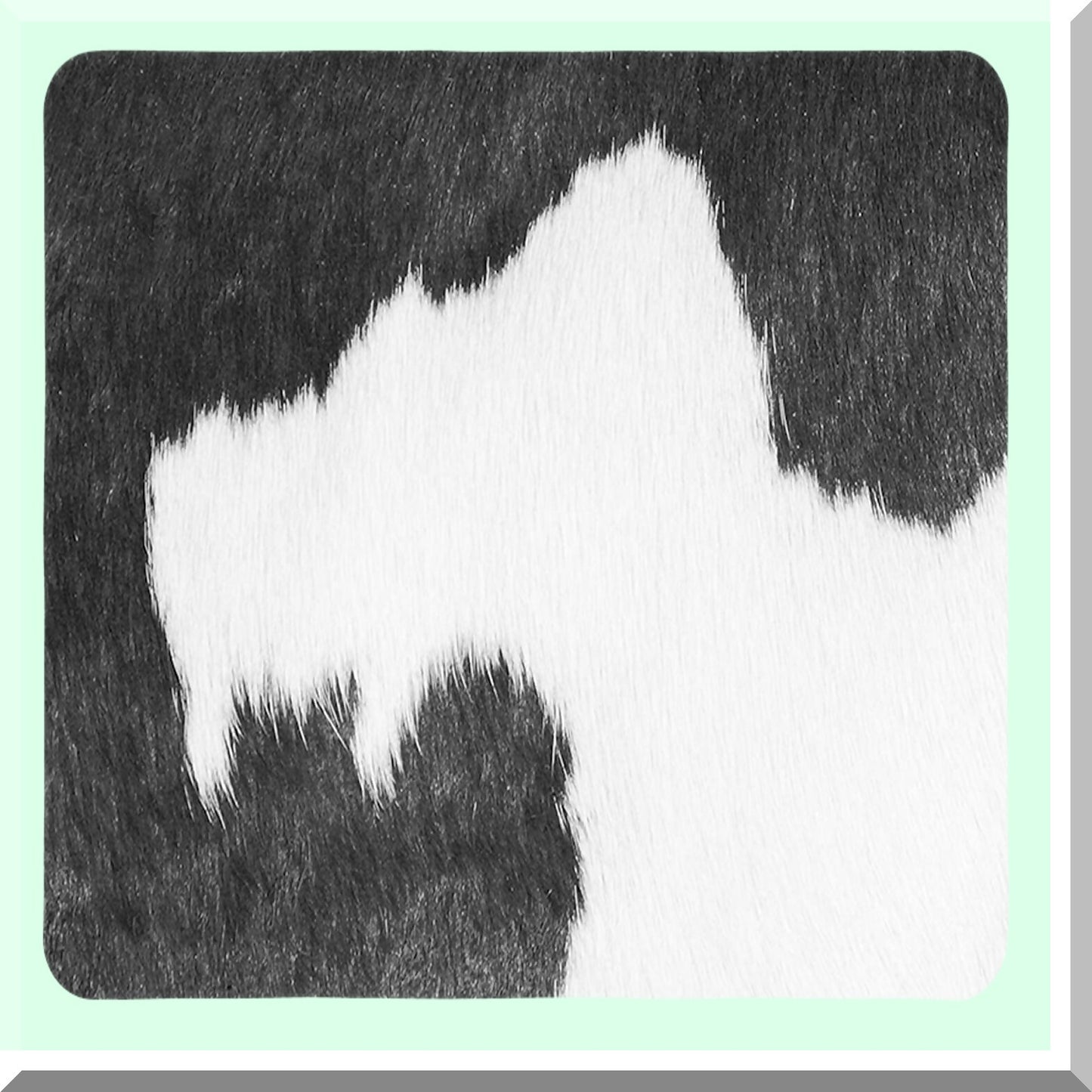 Cowhide Luxe Lumbar Pillow Cover - Western Southwestern Decorative Fluffy Leather Cushion Case for Outdoor Home, Black White Print, 12x20 Inch