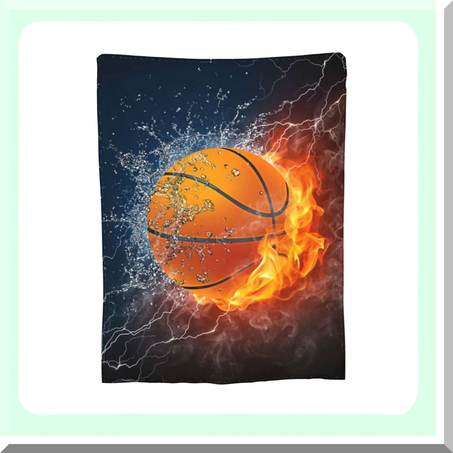 HoopDreams Ultra-Soft Basketball Throw Blanket - Cozy Flannel for All Seasons, Perfect for Couch, Bed, or Office - 60"x50""