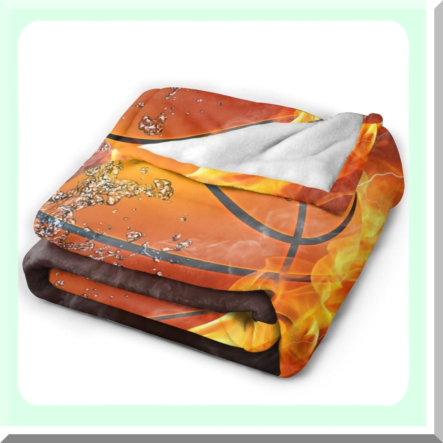 HoopDreams Ultra-Soft Basketball Throw Blanket - Cozy Flannel for All Seasons, Perfect for Couch, Bed, or Office - 60"x50""