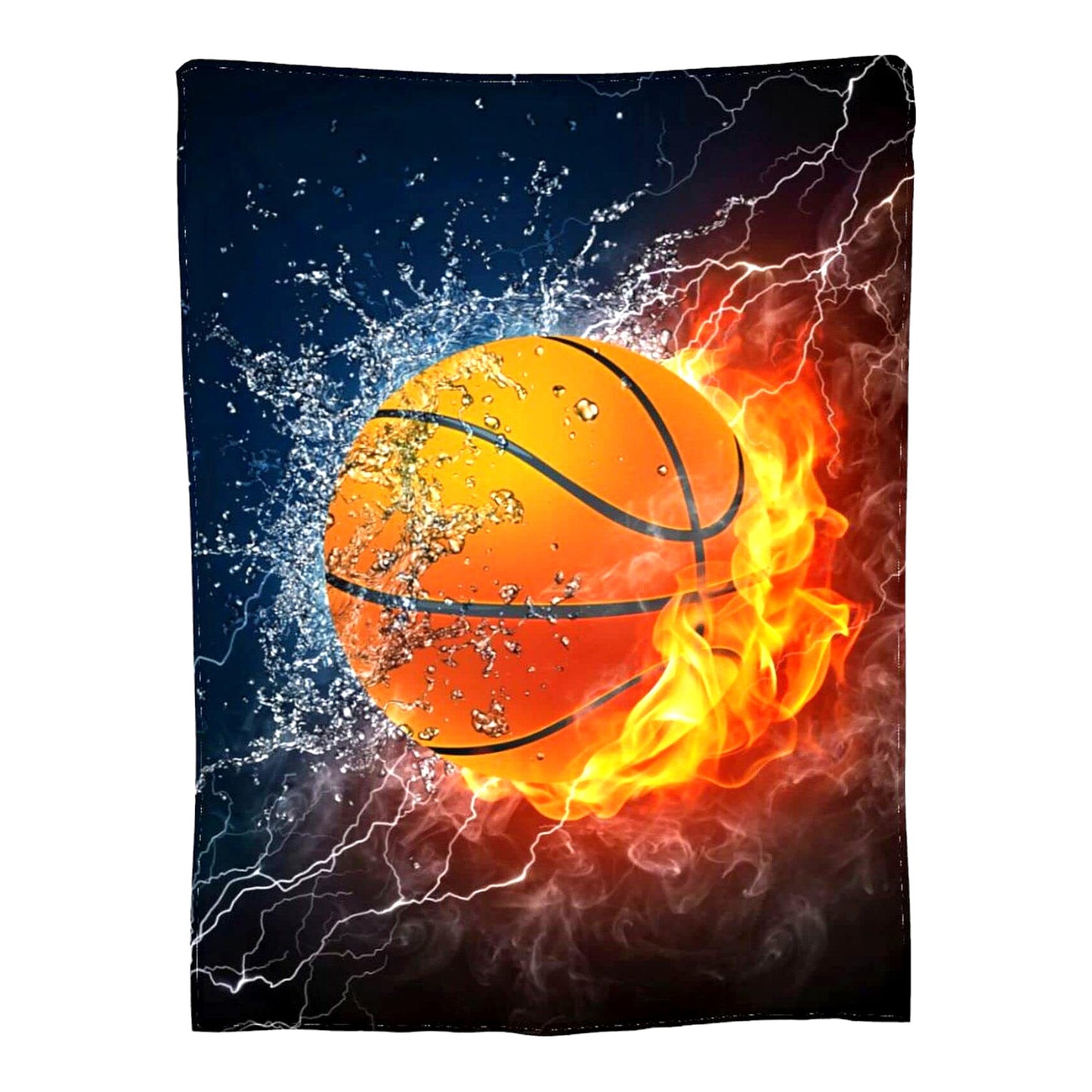 HoopDreams Ultra-Soft Basketball Throw Blanket - Cozy Flannel for All Seasons, Perfect for Couch, Bed, or Office - 60"x50""