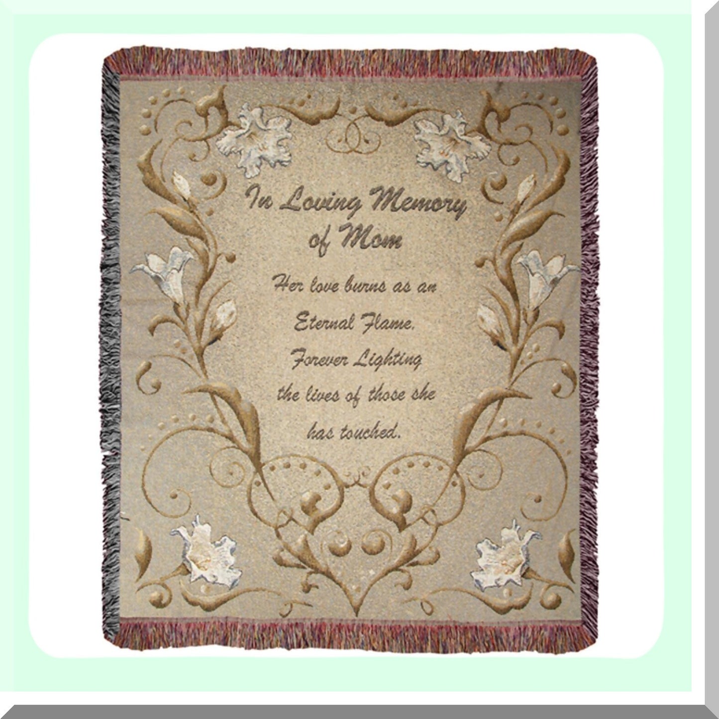 Heartfelt Memories Tapestry Throw Blanket - 60-inch Length, In Loving Memory of Mom