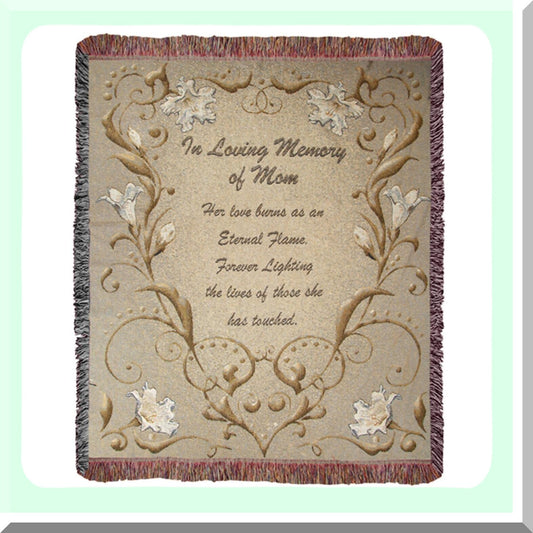 Heartfelt Memories Tapestry Throw Blanket - 60-inch Length, In Loving Memory of Mom
