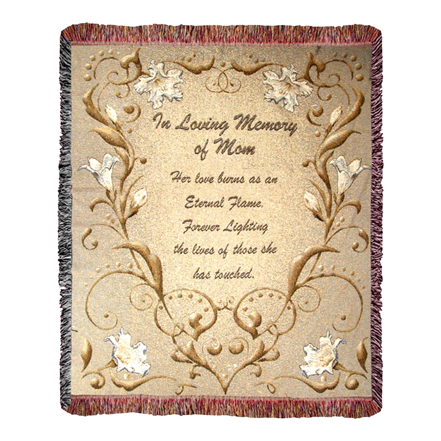 Heartfelt Memories Tapestry Throw Blanket - 60-inch Length, In Loving Memory of Mom