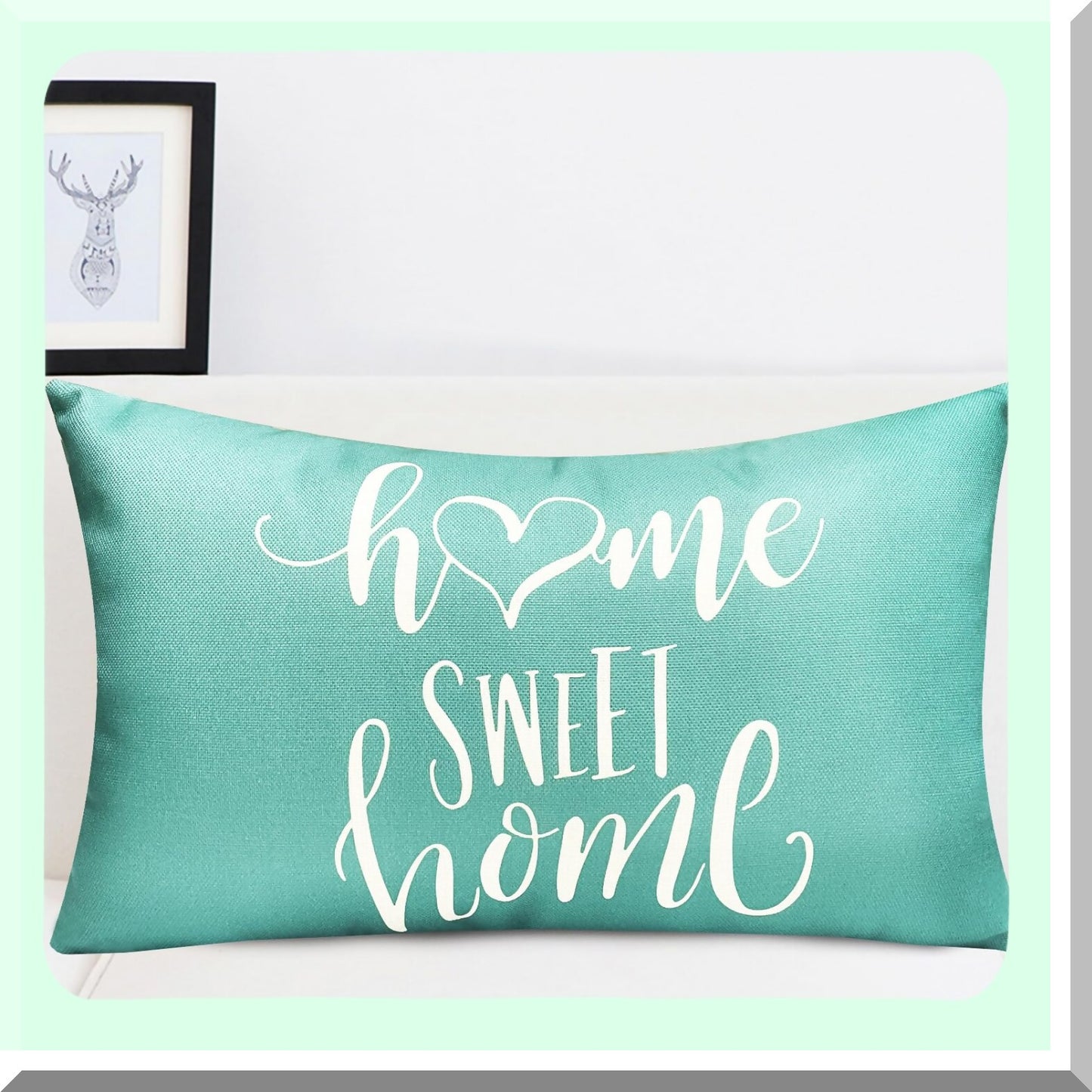 Boho Farmhouse Linen Pillow Covers - Set of 4 Decorative Throw Pillow Covers for Couch, Sofa, Bed - Outdoor Square Pillowcase for Living Room Home Decor